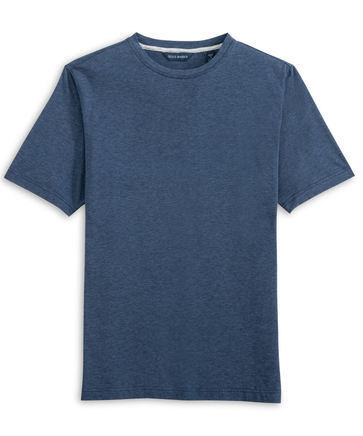 Cotton/Lyocell Heather Tee - Navy